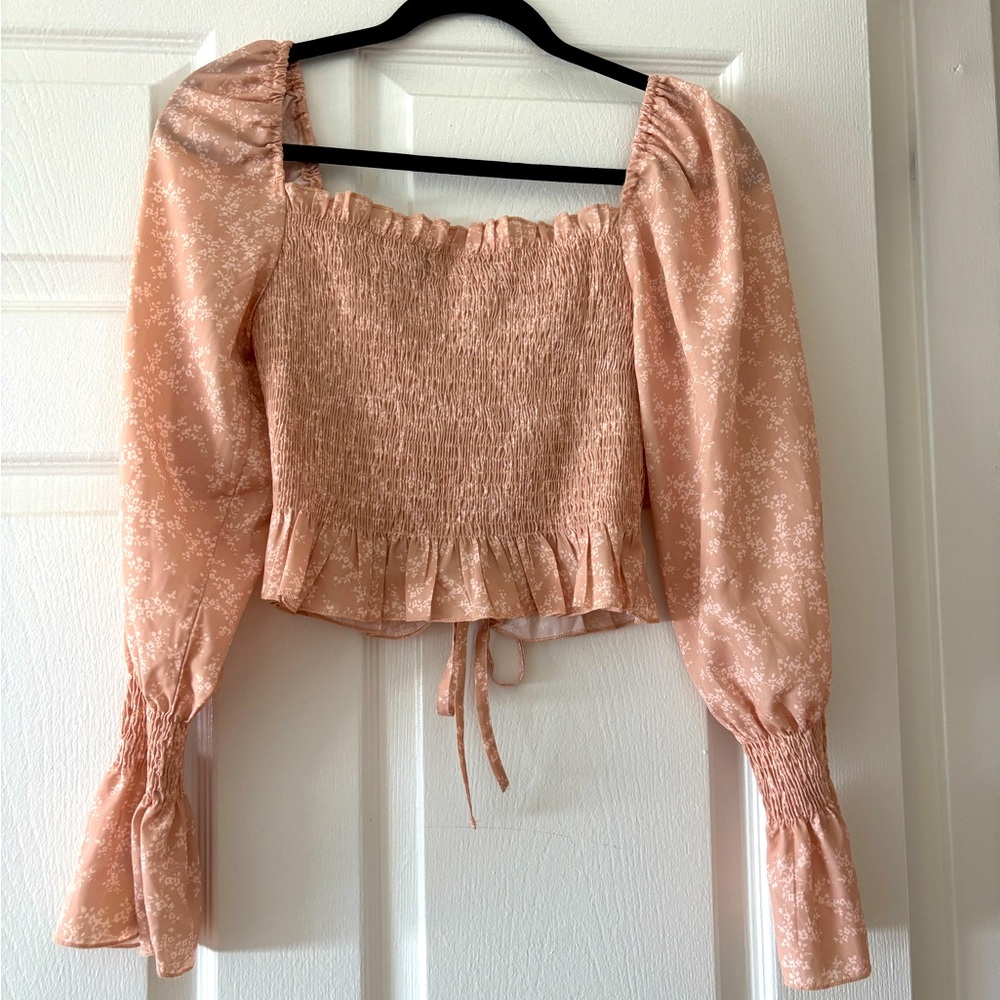 Floral Print Tie front Top